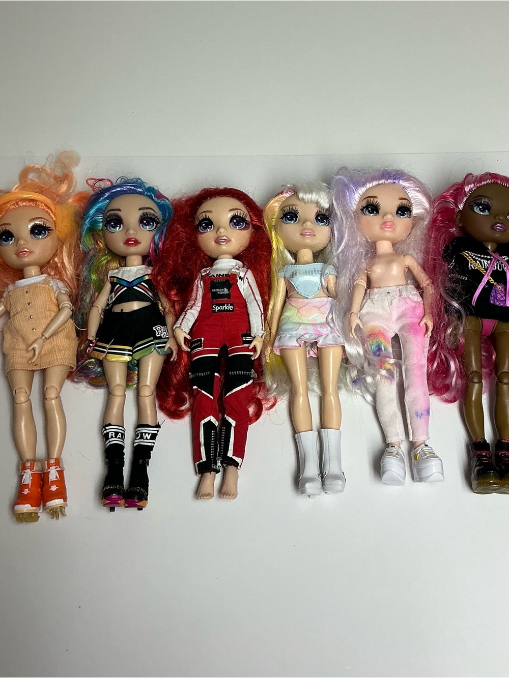 Rainbow High Dolls Lot- Incomplete Outfits, TLC, Missing Hands, READ DESCRIPTION